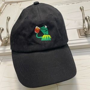 “But that’s none of my business.” Kermit Tea Novelty Hat